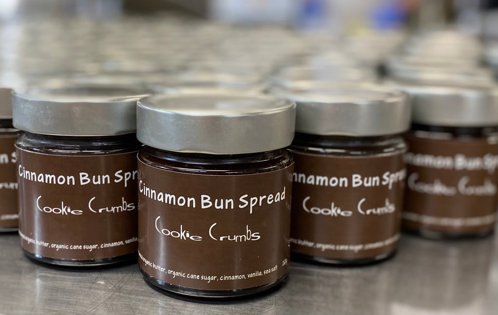 Cinnamon Bun Spread Cookie Crumbs